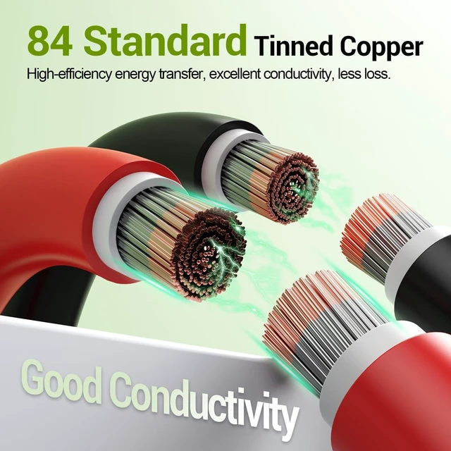 Alt view image 3 of 7 - 10AWG 30FT Solar Extension Cable, 10 Gauge Solar Panel Wire with Female & Male Connectors for Outdoor RV, Off-Grid Photovoltaic Systems (Black+Red)