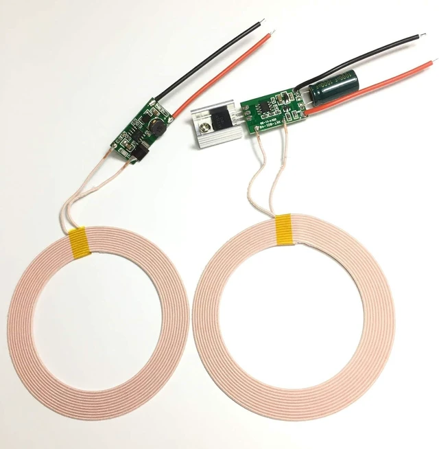Alt view image 5 of 5 - Taidacent Wireless Power Supply Charging Coil Module 20mm to 80mm Long Distance, 12V-24V Input, 5V 2A Output Inductive Coil
