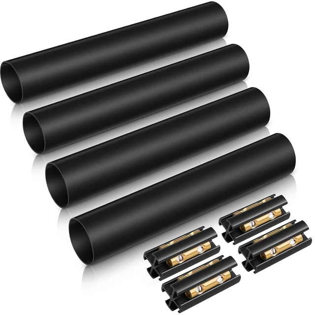Main image of 4 Sets Underground Wire Splice Kit for Direct Burial UF Wire, Rated up to 600 Volts, Includes Connectors & Heat Shrink Tube for 14/3 to 8/3 AWG Cable