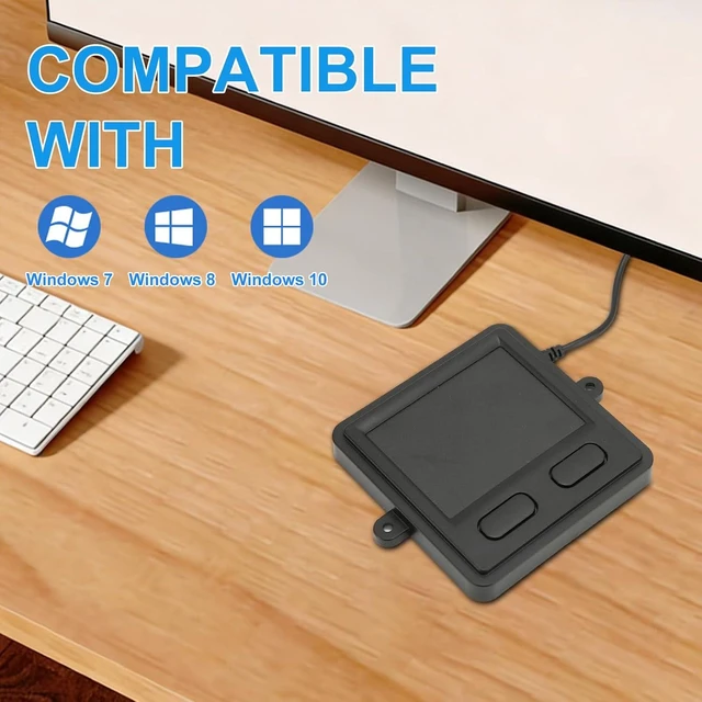 Alt view image 2 of 7 - Portable High-Sensitivity Wired USB Touchpad, Detachable Multifunctional Black Trackpad Mouse for Laptop & Desktop