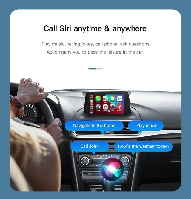 Alt view image 5 of 7 - CarPlay Adapter for Mazda 2/3/6/CX3/CX5/CX9/MX5 2014-2021 - TK78-66-9U0C OEM Hub Retrofit Kit for Mazda Connect System, CarPlay & Android Auto