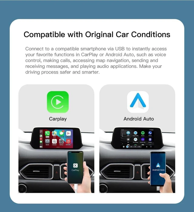 Alt view image 7 of 7 - CarPlay Adapter for Mazda 2/3/6/CX3/CX5/CX9/MX5 2014-2021 - TK78-66-9U0C OEM Hub Retrofit Kit for Mazda Connect System, CarPlay & Android Auto