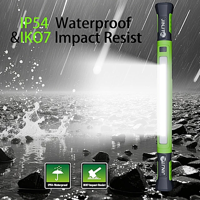 Alt view image 5 of 7 - Rechargeable LED Magnetic Work Light Bar, 3000LM 5200mAh Under Hood Mechanic Light for Garage, Workshop, Vehicle Inspection (1 Pack Green)