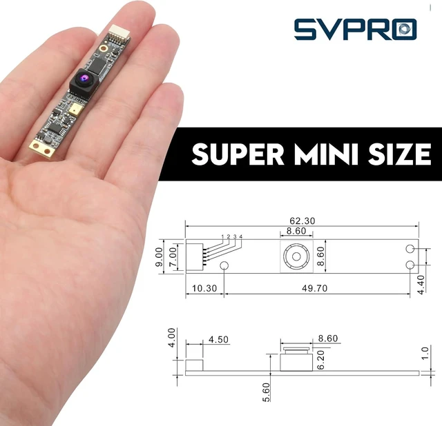 Alt view image 3 of 7 - 8MP USB Camera Module with Microphone, 102 Degree Wide-Angle Laser Engraver Camera for Lightburn, 4K UVC Webcam Board for Computer & Raspberry Pi