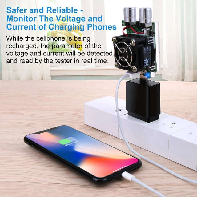 Alt view image 5 of 5 - USB Power Meter - 35W Adjustable Constant Current Electronic Load Tester with QC2.0/3.0 Trigger for Testing Chargers, Cables & Power Bank Capacity