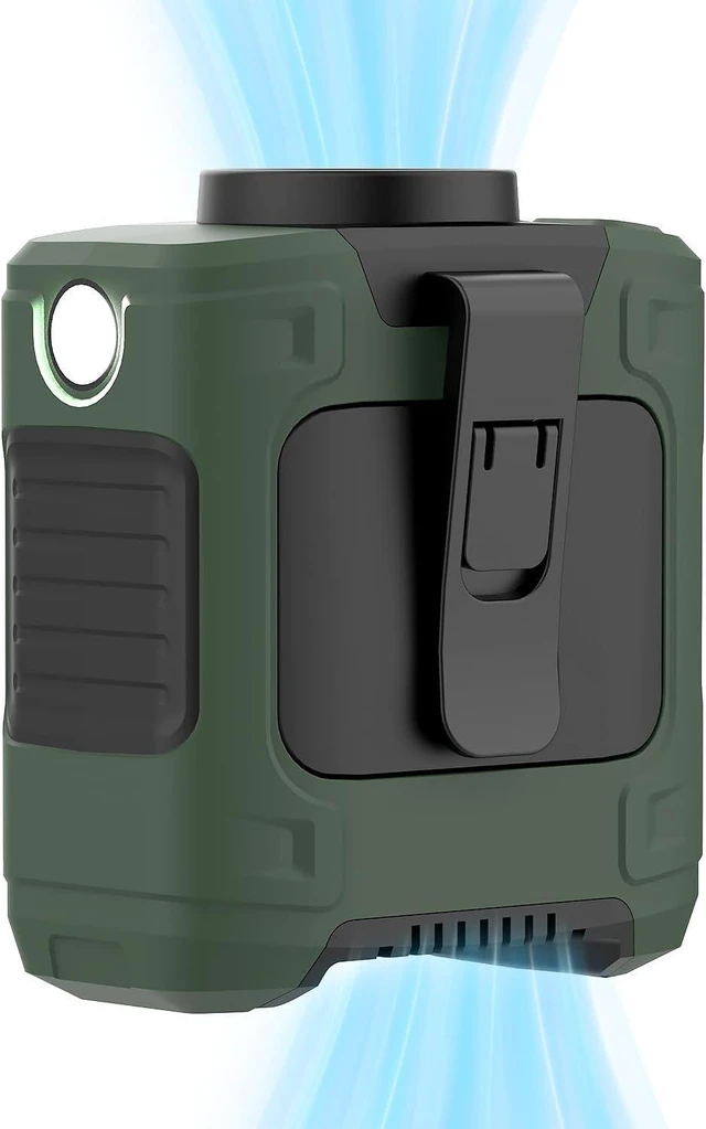 Main image of Portable Waist Fan 10000mAh Rechargeable 18000RPM Clip Fan with Max 12H Working Time, 3-Speed Adjustment & LED Flashlight for Outdoor, Jobsite & More
