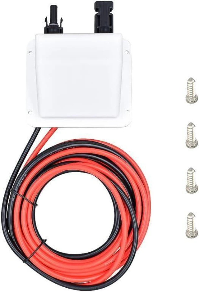 Main image of Waterproof Double Cable Entry Gland with 10Ft 10AWG Soft Copper Cable, UV-Resistant Dual Entry Housing for RV, Boat & Camper (with 10ft Cable)