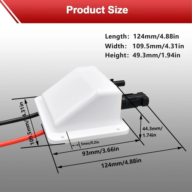 Alt view image 6 of 7 - Waterproof Double Cable Entry Gland with 10Ft 10AWG Soft Copper Cable, UV-Resistant Dual Entry Housing for RV, Boat & Camper (with 10ft Cable)
