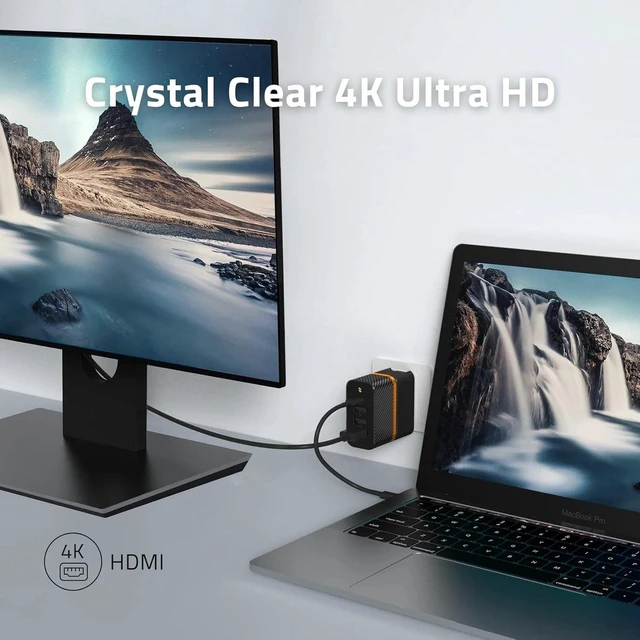 Alt view image 6 of 7 - 65W USB C Hub with 1TB SSD Storage Multiport Adapter with PD Charging, USB 3.2 Ports & HDMI up to 4K 30Hz for Laptop, Phone & Tablet Data Transfer