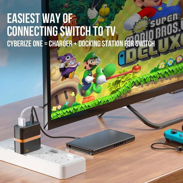 Alt view image 3 of 7 - 65W USB C Hub with 1TB SSD Storage Multiport Adapter with PD Charging, USB 3.2 Ports & HDMI up to 4K 30Hz for Laptop, Phone & Tablet Data Transfer