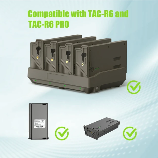 Alt view image 4 of 7 - 4-Port Reveal Lithium Battery Charger with LED Indicator Lights Compatible with Reveal Hunting Trail Camera