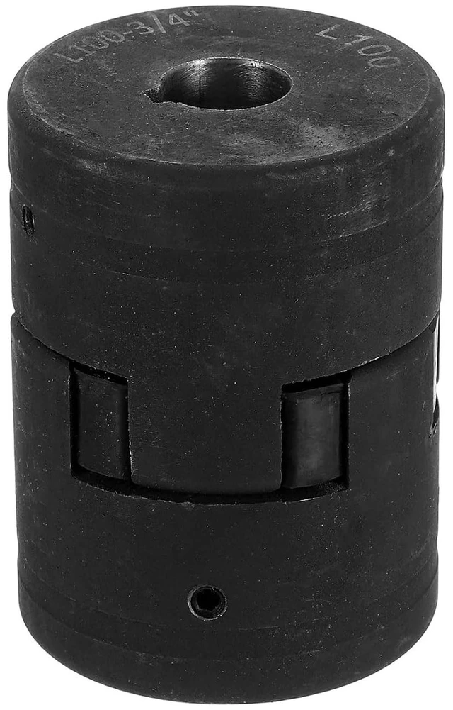 Main image of L100 Flexible 3-Piece L-Jaw Coupling Set, 3/4" to 1-1/4" with Buna-N NBR Rubber Spider for Log Splitter Hybrid Equipment