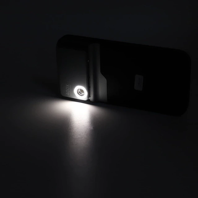 Alt view image 6 of 7 - 400X Phone Microscope with LED Light & Universal Phone Clip Quick Focus, Microworld for iOS 14 Pro, Kids & Adults