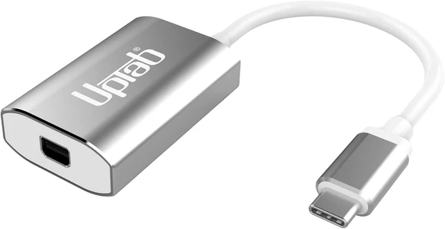 Alt view image 7 of 7 - USB-C to Mini DisplayPort Adapter 4K@60Hz Thunderbolt 3 to MDP with Power Port for M4 MacBook Pro/Air, iPad Pro, Mac mini M4, iMac and More (Silver)
