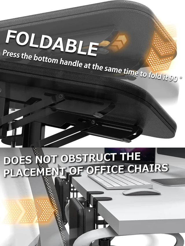 Alt view image 7 of 7 - Ergonomic Arm Rest & Desk Extender Soft Sponge Built-in, Comfortable Foldable Elbow Rest for Desk, Home & Office (1pcs)