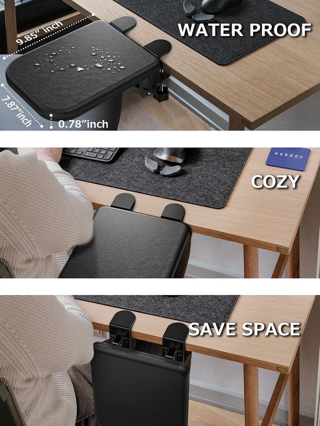 Alt view image 4 of 7 - Ergonomic Arm Rest & Desk Extender Soft Sponge Built-in, Comfortable Foldable Elbow Rest for Desk, Home & Office (1pcs)