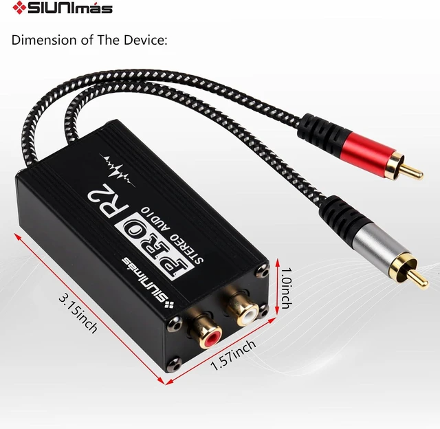 Alt view image 5 of 7 - Pro R2 Portable RCA Passive Ground Loop Noise Isolation Box Audio Noise Filter for Home/Car/Official Audio Systems (SIM-RCA-Pro R2)