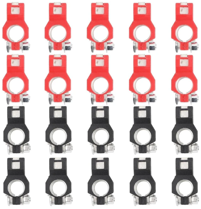 Main image of 10-Pair Battery Cable Terminal Clamp Connector Set for Nissan Negative & Positive Terminal Clamp Connectors for Boat Car RV Marine Use Trucks Vans