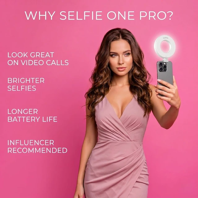 Alt view image 3 of 3 - Selfie One Pro Ring Light for Phone, iPhone, Android & Laptop