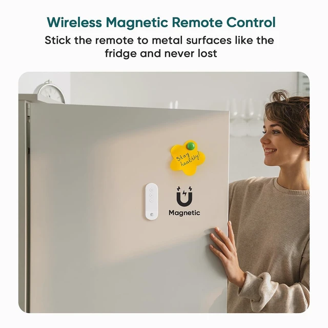 Alt view image 3 of 7 - Single-Pole Wireless Dimmer Switch with Magnetic Remote, Neutral Wire Required, Works with Dimmable LED/CFL/INC, 400W Max