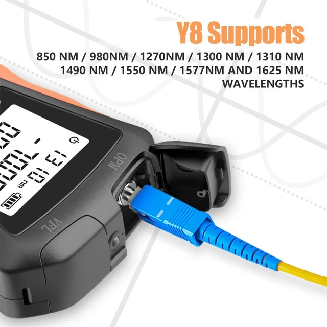 Alt view image 3 of 7 - Optical Power Meter with Visual Fault Locator & Cable Tester, Fiber Light Meter, Li-ion Battery USB Charge, FC/SC/ST Universal Interface