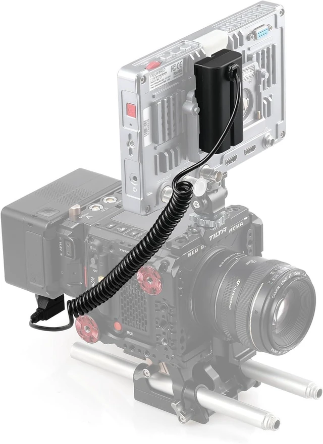 Alt view image 4 of 6 - D-Tap to NP-F Dummy Battery Coiled Power Cable Replacement for Sony NP-F550 F570 F770 F970, for Atomos Ninja V/Shinobi, SmallHD & Feelworld Monitors