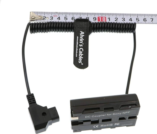 Alt view image 5 of 6 - D-Tap to NP-F Dummy Battery Coiled Power Cable Replacement for Sony NP-F550 F570 F770 F970, for Atomos Ninja V/Shinobi, SmallHD & Feelworld Monitors