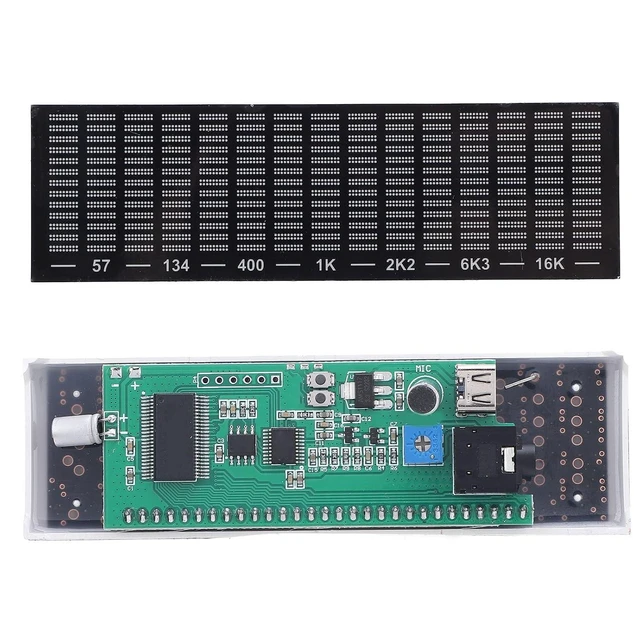 Alt view image 3 of 7 - LED Music Spectrum Display Spectrum Analyzer Audio Visualizer & Sound Control Light for Gaming Room, Car Decoration, Ambient Lighting, etc.