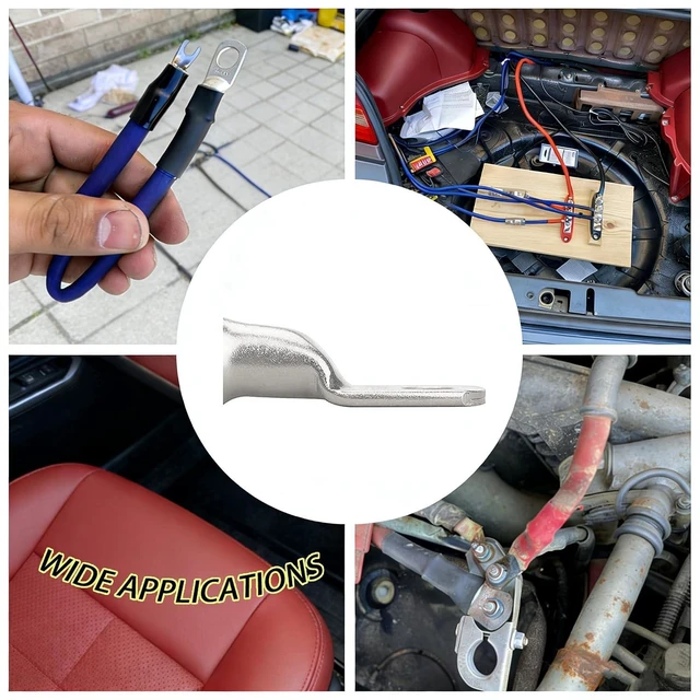 Alt view image 7 of 7 - 30Pcs 2 AWG - 3/8" (M10) Battery Lugs, Heavy Duty Tinned Copper 2 Gauge Ring Terminals & Cable Ends with 38Pcs 3:1 Heat Shrink Tubing for DIY Wiring