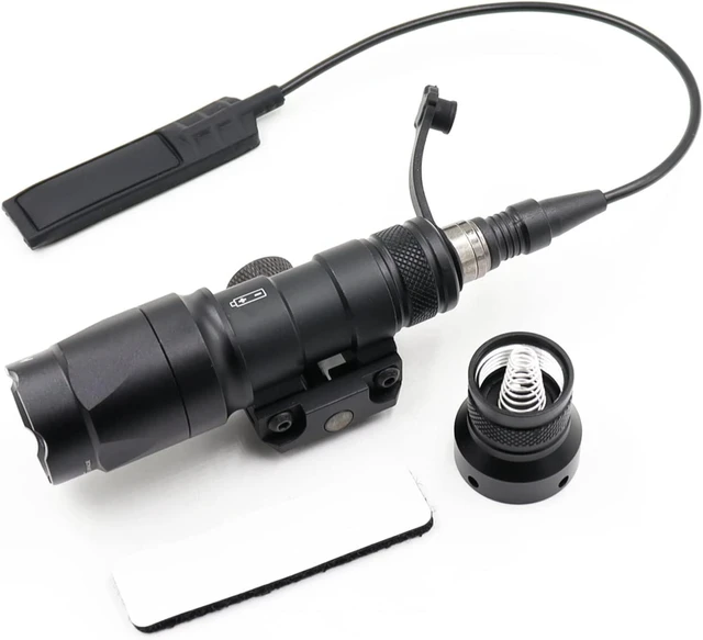 Main image of M300A Tactical Picatinny Flashlight 400 Lumens Mini LED White Light with Strobe, Pressure Switch Weapon Light (Black, M300A)