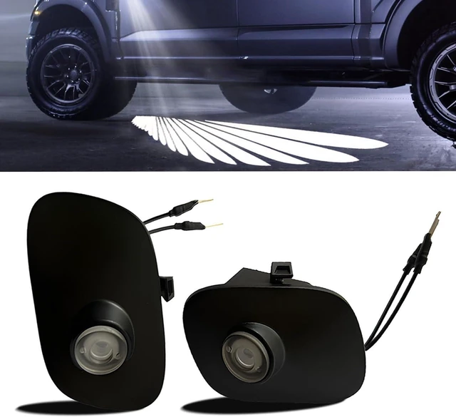 Main image of 2Pcs Side Rearview Logo LED Welcome Light 3D Shadow Car Door Puddle Projector, No Fade Floor Light for Ford F150 2015-2025, F250 & F350
