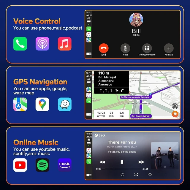 Alt view image 5 of 7 - 2-in-1 Wireless CarPlay Adapter for CarPlay & Android Auto, USB-A & USB-C Dongle Converts Wired to Wireless, Compatible with Cars 2016+, Plug & Play