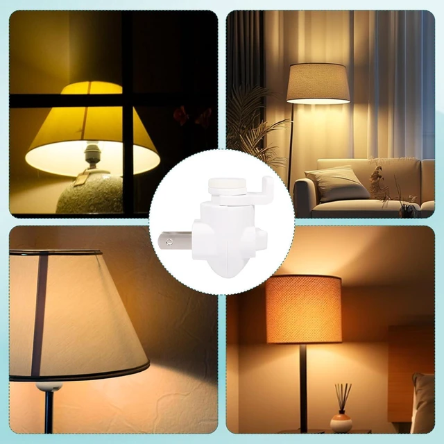 Alt view image 5 of 6 - Plug-In Night Light Module Base Socket with On/Off Switch & Shade Mounting Clip for Your Decorative Night Light (20-Pack)