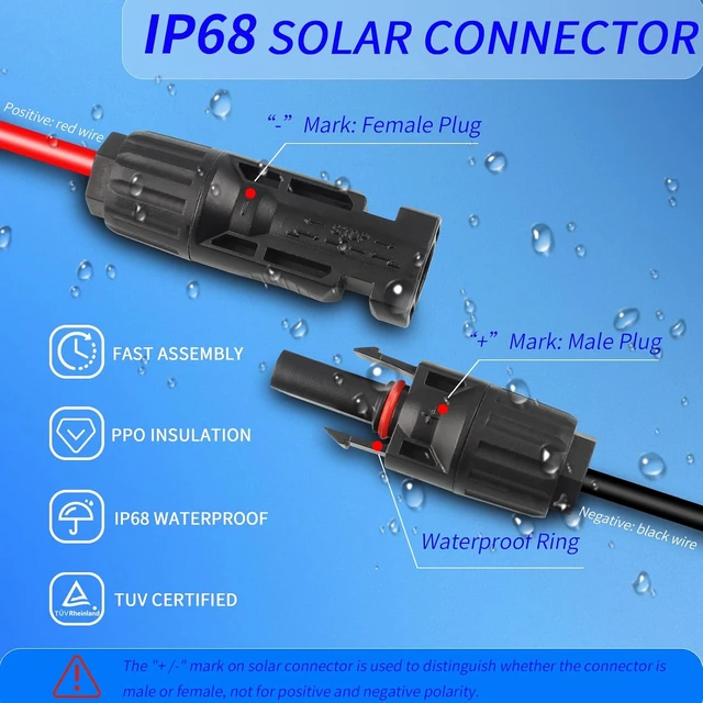 Alt view image 2 of 6 - Solar Cable Entry Gland with 10Ft 10AWG Extension Cable Through RV Roof MC4 Entry Housing for Waterproof Solar Junction Box on RV, Boat, Camper & Van
