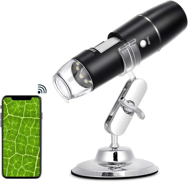 Main image of 50X-1000X Digital Microscope, USB WiFi Wireless Mini Handheld Inspection Camera with 8 Adjustable LED Lights, Compatible with Android & iOS