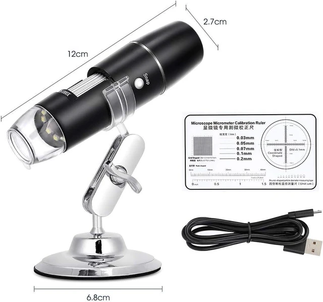 Alt view image 7 of 7 - 50X-1000X Digital Microscope, USB WiFi Wireless Mini Handheld Inspection Camera with 8 Adjustable LED Lights, Compatible with Android & iOS