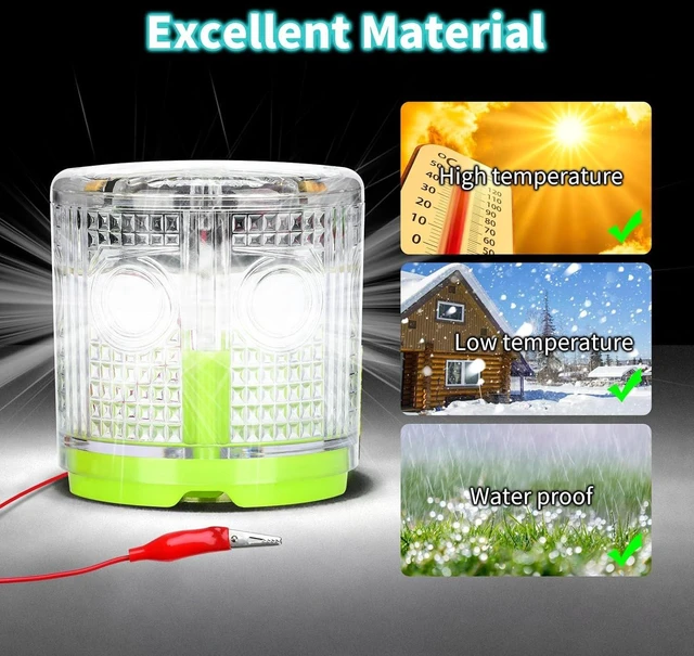 Alt view image 5 of 7 - Electric Fence Indicator Light, Solar Fence Alarm with Light Transmission to 1/2 Mile to Prevent Wild Animal Invasion