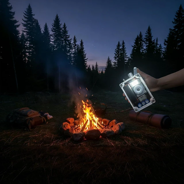 Alt view image 5 of 7 - GK1029 Hand Crank Generator Portable Emergency USB Charger with COB Light & Lighter, Compact Survival Gear for Camping, Hiking & Blackouts