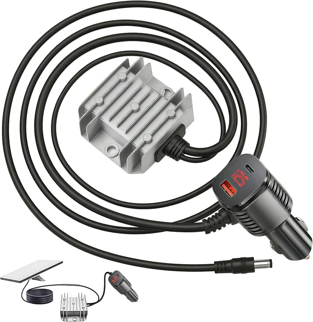 Main image of Starlink Mini Car Adapter - 9.84FT Car Charger 12/24V Step Up to 30V 3.5A DC Cable, Digital Display Cigarette Lighter Adapter for Trucks, RV, Ships