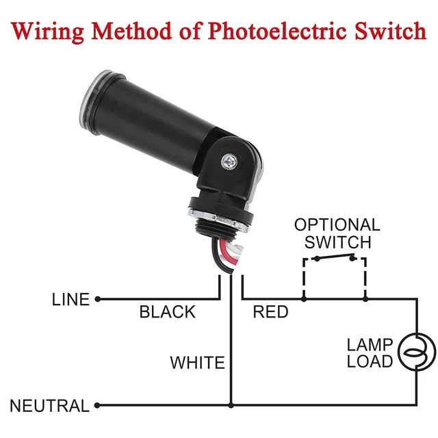 Alt view image 2 of 5 - 5 Pack 120V AC Outdoor Photocell Sensor Dusk to Dawn Swivel-Mount Conduit Light Control, IP65 Waterproof for LED Post Light, Wall Pack & Porch Lights