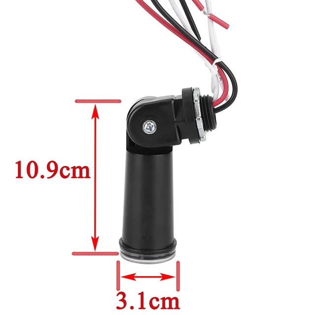 Alt view image 3 of 5 - 5 Pack 120V AC Outdoor Photocell Sensor Dusk to Dawn Swivel-Mount Conduit Light Control, IP65 Waterproof for LED Post Light, Wall Pack & Porch Lights