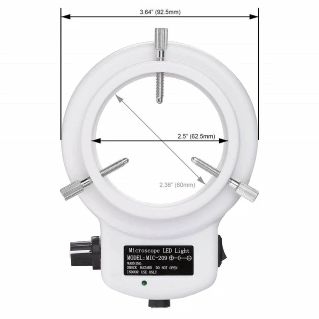 Alt view image 3 of 4 - LED-144W-ZK White Adjustable 144-LED Ring Light Illuminator | USB 2.0 Stereo Zoom Microscope Ring Light