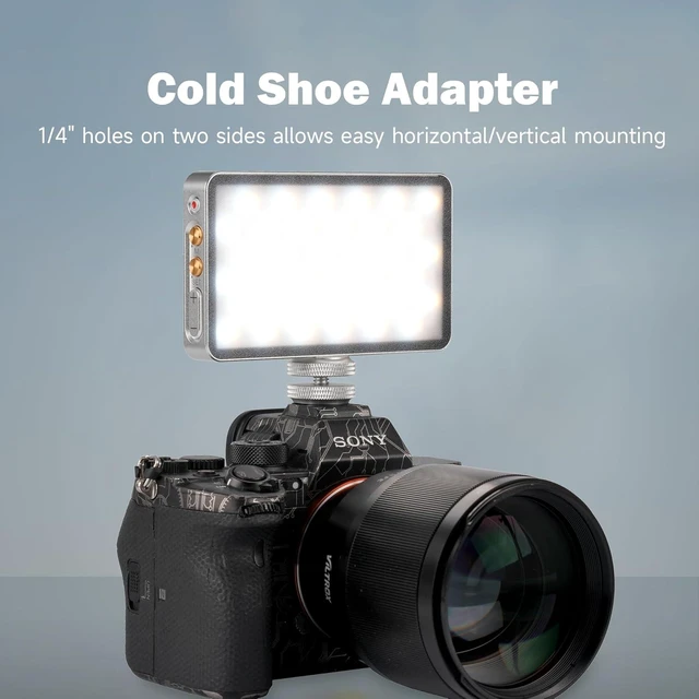 Alt view image 7 of 7 - 6000mAh On-Camera LED Light - APP Control RGB Video Light, All-Metal Portable LED Photography Lighting Panel for Video Recording (Retro 08X)