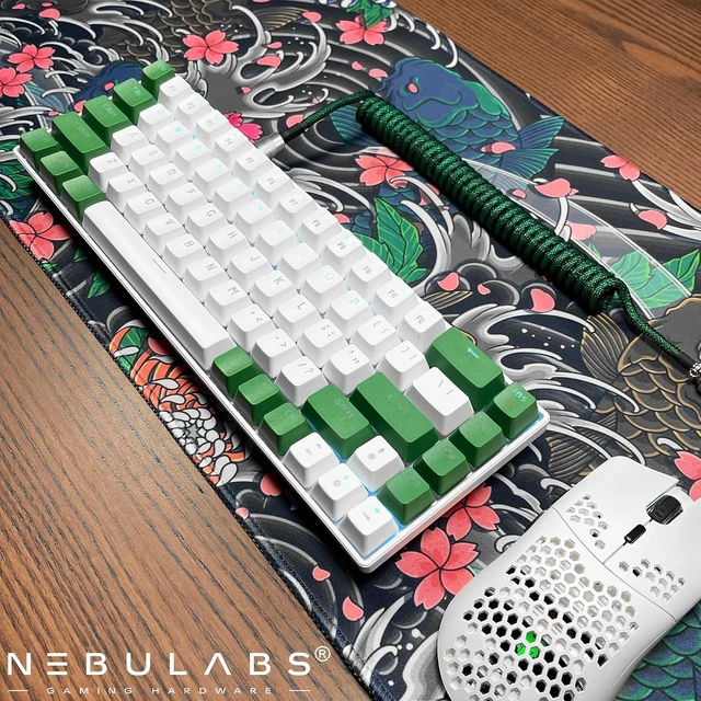 Alt view image 7 of 7 - 5ft Custom Coiled Keyboard Cable, USB-C GX-16 Aviator, Detachable Connector, USB-A to USB-C, Dark Green