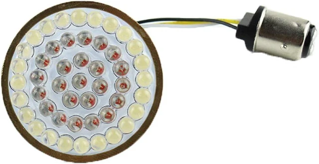 Alt view image 5 of 7 - 2" LED Turn Signals with Running Light, Bullet Style Front 1157 LED Turn Signal Kit for Harley