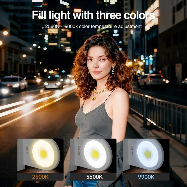 Alt view image 6 of 7 - Magnetic Phone Flash Fill Light with Built-in Handle & Focus Knob Portable LED Light for Phone Photography, Vlog & Live Streaming