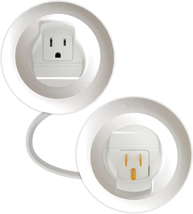Main image of Legrand In-Wall TV Power & Cable Grommet Kit, White, 1 Pack Cord Hider, Safe Power to TV, No Rewiring, Code-Compliant Cable Management, Easy Install