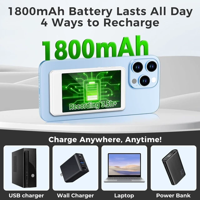 Alt view image 5 of 7 - Wireless Magnetic Selfie Monitor Screen for iPhone Back Camera, 1800mAh Bluetooth Remote 3-Level Brightness Wide Screen for Live Stream, White