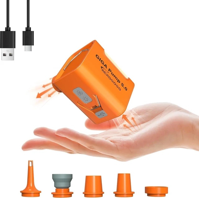 Main image of Portable Rechargeable Air Pump for Inflatables with 3600mAh Battery 5kPa Quick Inflate/Deflate for Air Mattresses, Camping Light & Pool Floats