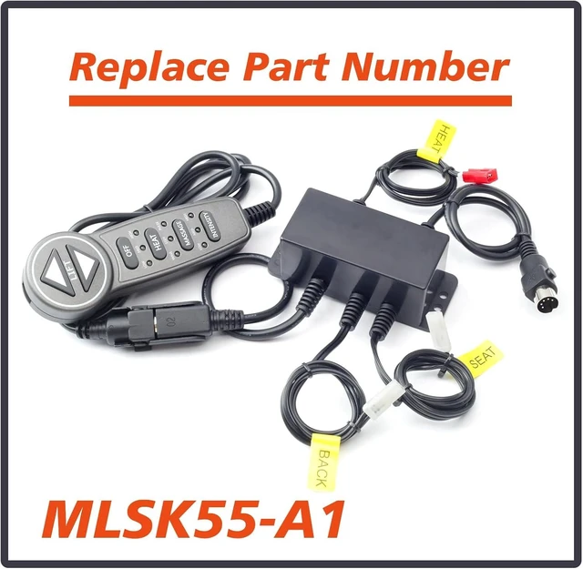 Alt view image 4 of 7 - MLSK55-A1 Lift Chair Hand Control Remote with USB, 6 Function Keys, 5-Pin Male Plug & Junction Box Replacement for Catnapper, Okin, Mulin, Dewert, Limoss & Kaidi
